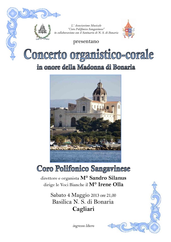 Concerto organistico-corale in onore della Madonna di Bonaria