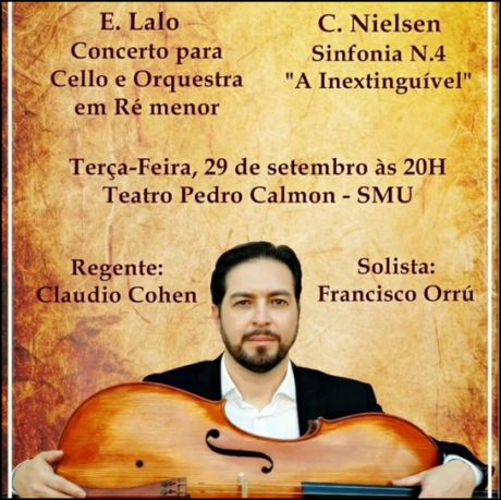  Francisco Orru primo violoncelo nella Orchestra del Teatro Nazionale Claudio Santoro. Brasilia - Brasile       