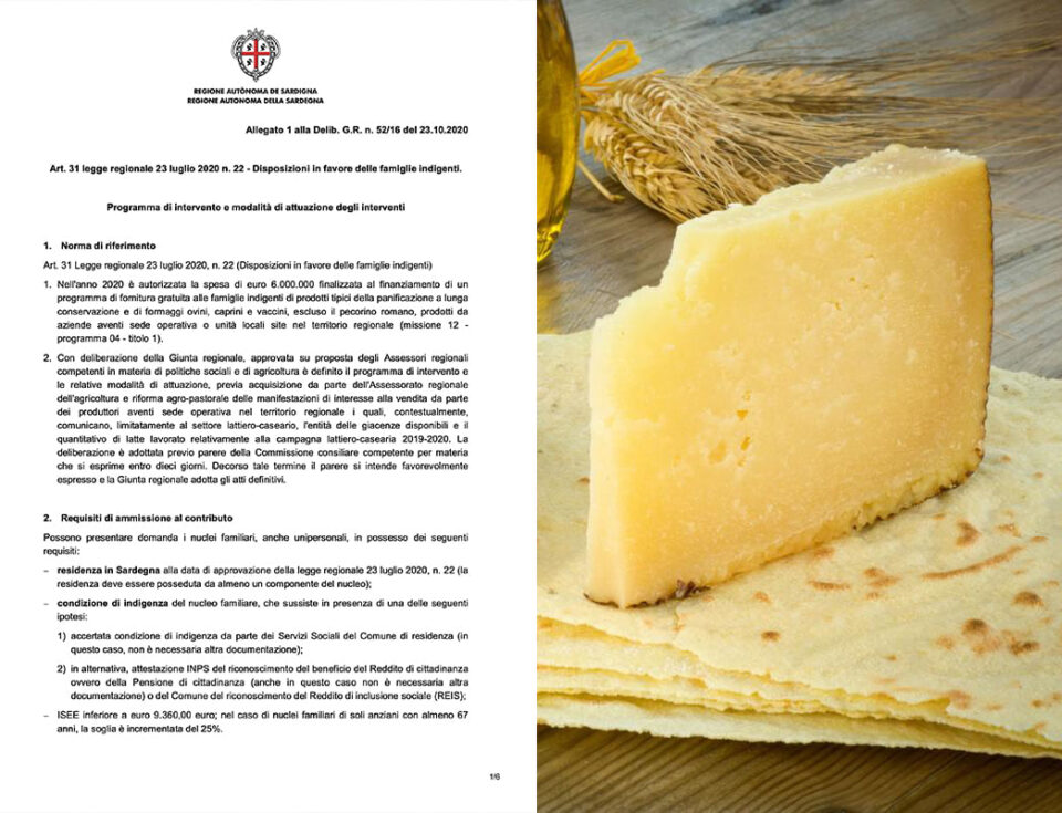 "Dignità delle persone vale molto più di 30 € di pane e formaggio", il Sindaco di Samassi contro i voucher della Regione