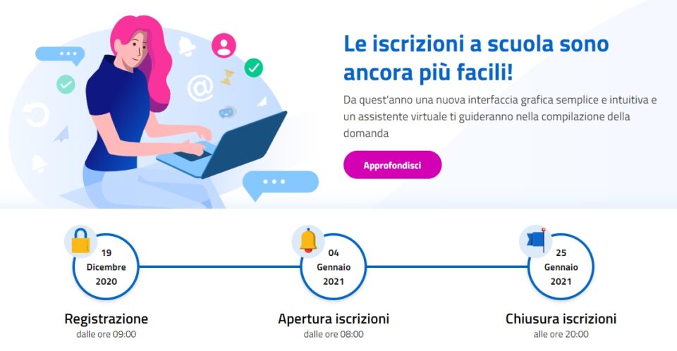 Scuola, al via le iscrizioni online. Le domande dal 4 al 25 gennaio 2021