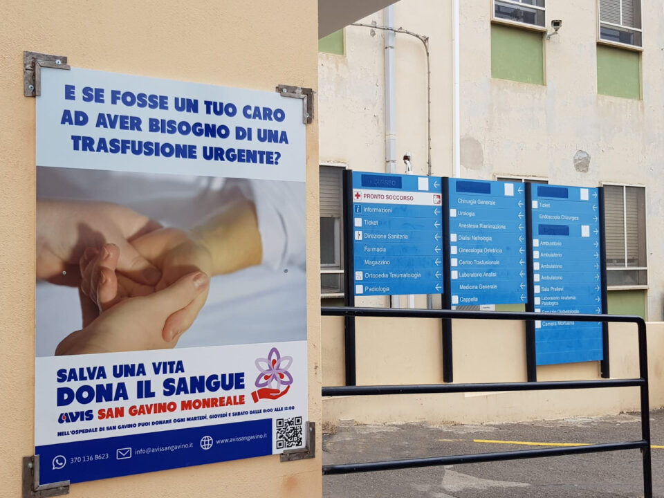 Cartellone AVIS - Ospedale di San Gavino